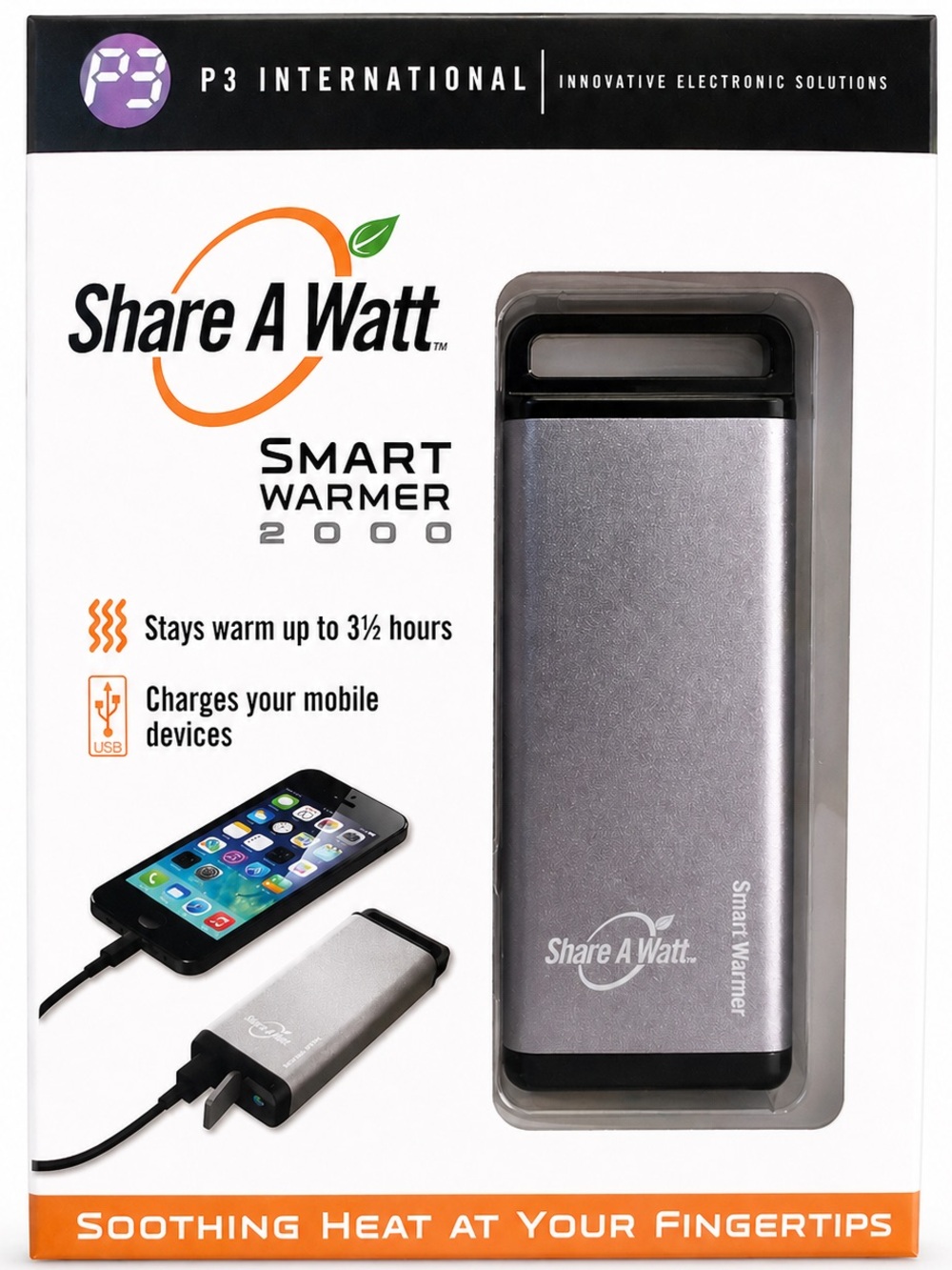 Hand Warmer + Power Bank NIB USB Share A Watt Smart Warmer 2000